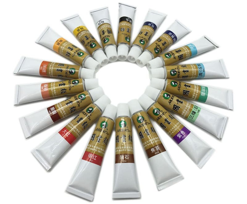 Easyou Marie's Chinese Painting Color Pigment Tubes Big Size Watercolor Set 12ml*18colors - Image 5